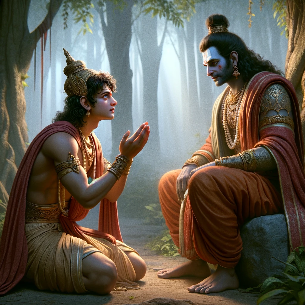 Bharata Requests Rama to Accept the Kingdom